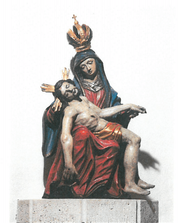 Holzskulptur Maria und Jesus